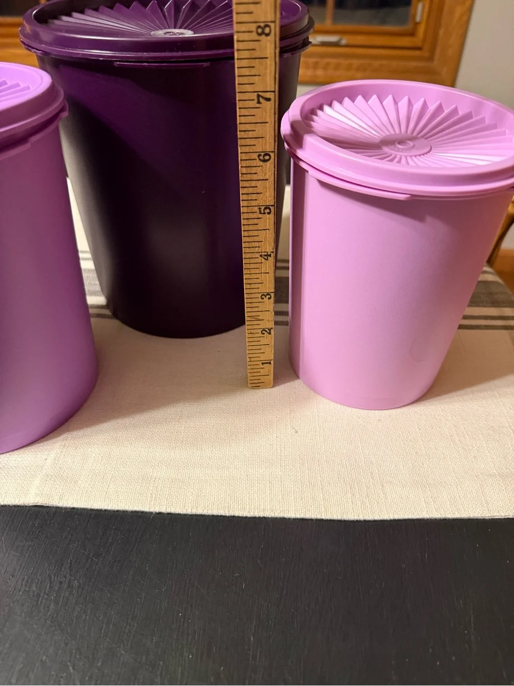 Tupperware Heritage 3-piece purple canister set
